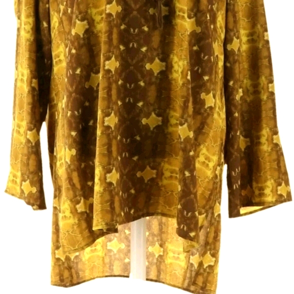 NwoT Linea Louis Dell'Olio Mustard Color Blouse - Picture 3 of 5